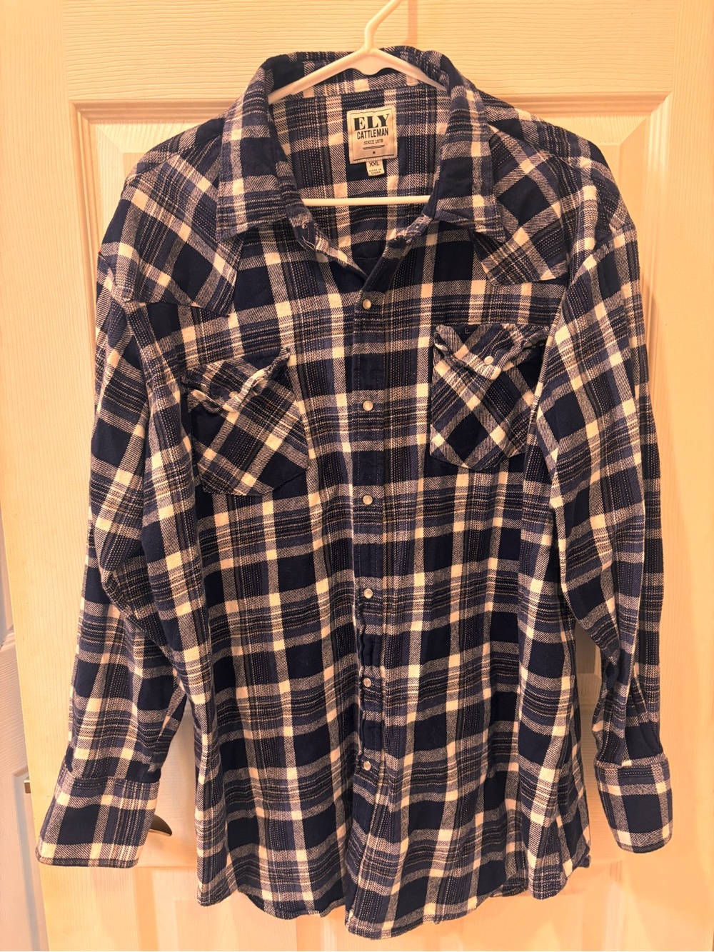 ELY Cattleman Pear Snap Plaid/Flannel Button Down